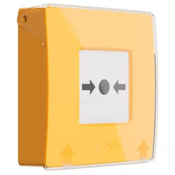 Бездротова програмована кнопка з механізмом скидання Ajax ManualCallPoint Jeweller Yellow (87651.171.NC1)-0