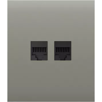 Передня панель для вбудованої інтернет-розетки Ajax CenterCover (LAN) Olive (126202.318.OL)-0