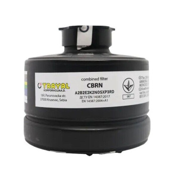 Комбінований фільтр Trayal СBRN А2В2Е2К2NOSXР3RD (артикул: 000083481)-0