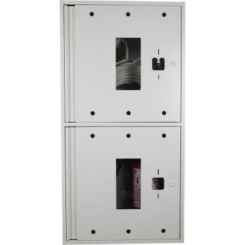 Кран-комплект ЕС-51-1-РС-50 (Шкаф пожарный ШП-60/120-НС Белый) + 2 огнетушителя ВП-5 и ВП-6 (артикул: 000074374)-1