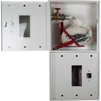 Кран-комплект ЕС-51-1-РСК-50 (Шкаф пожарный ШП-60/120-НС Белый) + 2 огнетушителя ВП-5 и ВП-6 (артикул: 000074376)-1