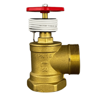 Кран пожежний з датчиком положення крану (ДППК) Ду 50 лат. кут. 90º (вн.-зов.) (артикул: 000046998)-1