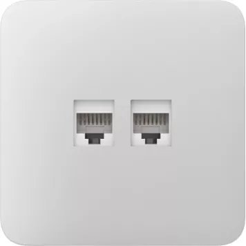 Передня панель для вбудованої інтернет-розетки Ajax SoloCover (LAN) White (126187.317.WH)-1
