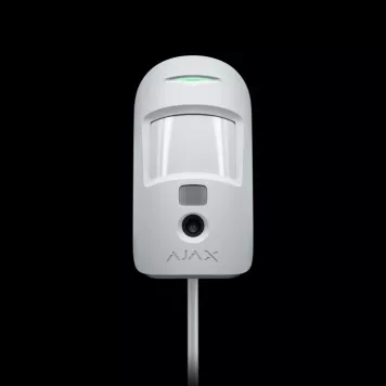 Проводной датчик движения с фотоверификацией Ajax MotionCam Fibra White (44403.23.WH1)-1