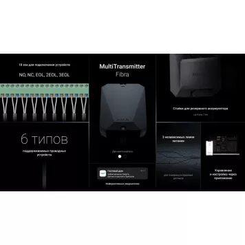 Гибридная централь системы безопасности Ajax FIBRA Hub Hybrid (4G) Black (143579.111.BL1)-2