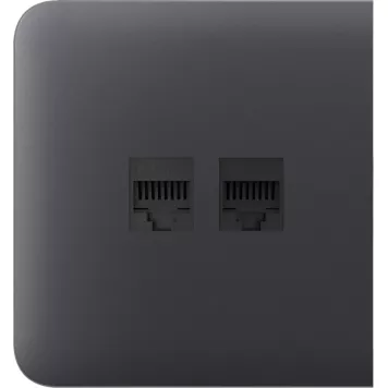 Бічна панель для вбудованої інтернет-розетки Ajax SideCover (LAN) Graphite (126215.319.GP)-0