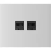 Центральна панель для вбудованої інтернет-розетки Ajax CenterCover (LAN) vertical White (126203.318.WH)