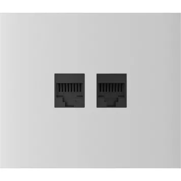 Центральна панель для вбудованої інтернет-розетки Ajax CenterCover (LAN) vertical White (126203.318.WH)-0