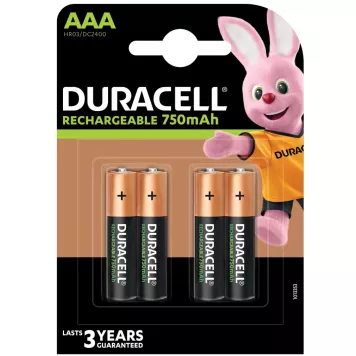 Акумулятор Duracell Duracell AAA HR03 750mAh (1,2V 4 шт) (5007331)-0