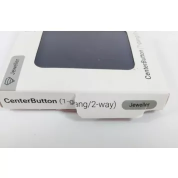 (Уценка) Центральная кнопка для одноклавишного или проходного выключателя Ajax CenterButton (1-gang / 2-way) Black-2