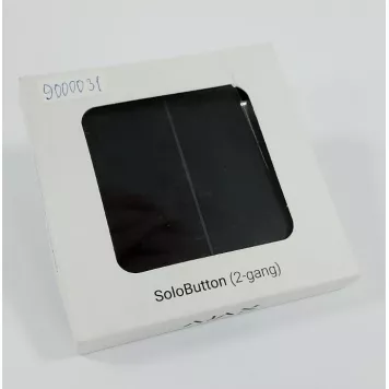 (Уценка) Кнопка для двухклавишного выключателя Ajax SoloButton (2-gang) Black-0