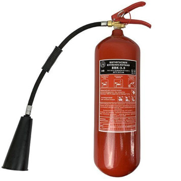 Огнетушитель углекислотный ВВК-3,5 (ОУ-5) со шлангом (артикул: 000013458)-0