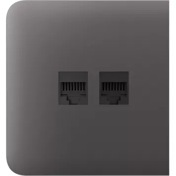 Бічна панель для вбудованої інтернет-розетки Ajax SideCover (LAN) Grey (126214.319.GR)-0