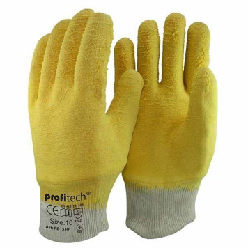 Рукавички Х/Б покриті жовтим латексом Profitech RB 1530 (артикул: 000071058)-0