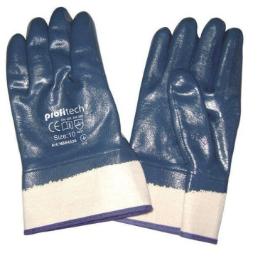 Рукавички Х/Б покриті нітрилом твердий манжет NBR 4530 (артикул: 000071061)-0