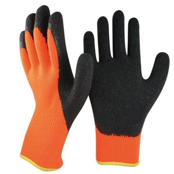 Перчатки нейлоновые покрыты черным латексом. утепл. Profitech NM007-OR/BLK (артикул: 000071057)-0