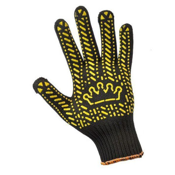 Рукавички трикотажні з ПВХ-точкою черн. Оранж. \"КОРОНА\" (артикул: 000071050)-0