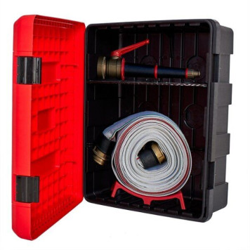 Пожарный шкаф без смотрового окна (красный) Daken DUAL 615х735х270мм (артикул: 000085418)-1