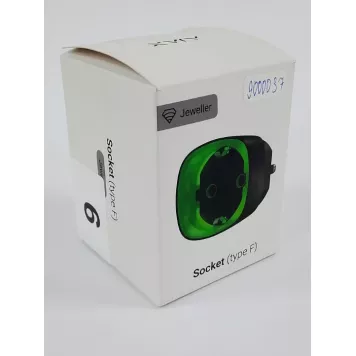 (Уценка) Радиоуправляемая умная розетка со счетчиком энергопотребления Ajax Socket Black-0