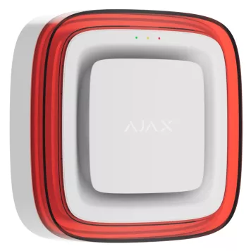 Беспроводной адресный пожарный оповещатель светозвуковой Ajax EN54 FireProtect (Sounder/VAD) Jeweller White (118599.279.WH1)-1