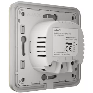Выключатель Ajax LightSwitch 1-клавишный Ivory-2