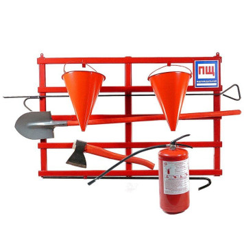 Щит пожарный открытого типа (с комплектацией) + Огнетушитель порошковый ВП-6 (ОП-6) (артикул: 000073531)-0