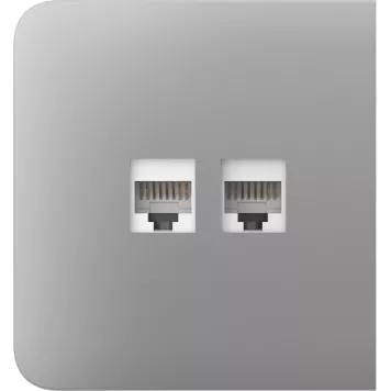 Бічна панель для вбудованої інтернет-розетки Ajax SideCover (LAN) Fog (126216.319.FG)-2