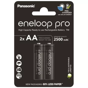 Акумулятор Panasonic Eneloop Pro AA 2500mAh (1,2V 2 шт) (BK-3HCDE/2CP)-0