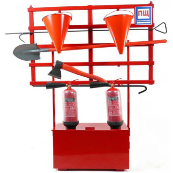 Стенд пожежний з щитом відкритого типу стаціонарний (з комплектацією багор/лом/лопата/топор/відро 2) + 2 Вогнегасника вуглекислотних ВВК-3,5 (ОУ-5) (артикул: 000073554) Стенд пожежний з щитом відкритого типу стаціонарний (з комплектацією багор/лом/лопата/топор/відро 2) + 2 Вогнегасника вуглекислотних ВВК-3,5 (ОУ-5) (артикул: 000073554)-0