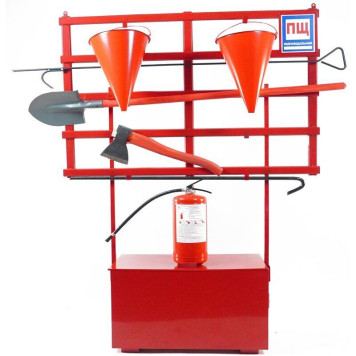 Стенд пожежний з щитом відкритого типу стаціонарний (з комплектацією багор/лом/лопата/топор/відро 2) + Вогнегасник порошковий ВП-5 (ОП-5) (артикул: 000073547) Стенд пожежний з щитом відкритого типу стаціонарний (з комплектацією багор/лом/лопата/топор/відро 2) + Вогнегасник порошковий ВП-5 (ОП-5) (артикул: 000073547)-0