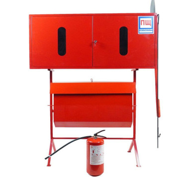 Стенд пожежний закритого типу з перекидним ящиком для піска (з комплектацією кошма/багор/лом/лопата/топор/відро) + Вогнегасник порошковий ВП-6 (ОП-6) (артикул: 000073574) Стенд пожежний закритого типу з перекидним ящиком для піска (з комплектацією кошма/багор/лом/лопата/топор/відро) + Вогнегасник порошковий ВП-6 (ОП-6) (артикул: 000073574)-0