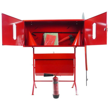 Стенд пожежний закритого типу з перекидним ящиком для піска (з комплектацією кошма/багор/лом/лопата/топор/відро) + Вогнегасник вуглекислотний ВВК-2 (ОУ-3) (артикул: 000073575) Стенд пожежний закритого типу з перекидним ящиком для піска (з комплектацією кошма/багор/лом/лопата/топор/відро) + Вогнегасник вуглекислотний ВВК-2 (ОУ-3) (артикул: 000073575)-0