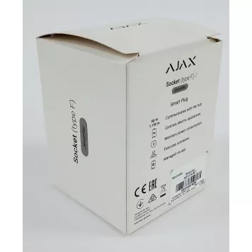 (Уценка) Радиоуправляемая умная розетка со счетчиком энергопотребления Ajax Socket Black-1