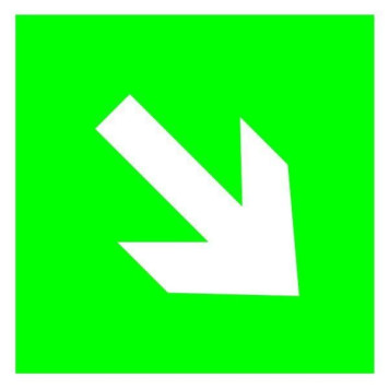 Указатель Направляющая стрелка под углом 45 150х150 с-к пленка (артикул: 000018982)-0