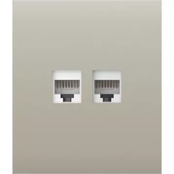 Передня панель для вбудованої інтернет-розетки Ajax CenterCover (LAN) Ivory (126197.318.IV)-1