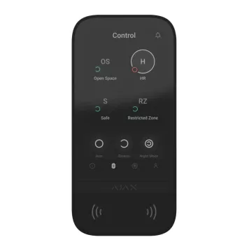Беспроводная клавиатура с сенсорным экраном Ajax KeyPad TouchScreen Black (58454.148.BL1)-0