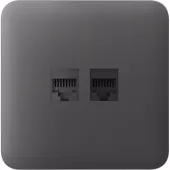 Передняя панель для встроенной розетки Ajax SoloCover (LAN) Grey (126190.317.GR)