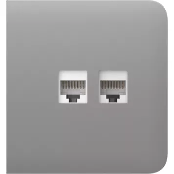 Бічна панель для вбудованої інтернет-розетки Ajax SideCover (LAN) Fog (126216.319.FG)-3