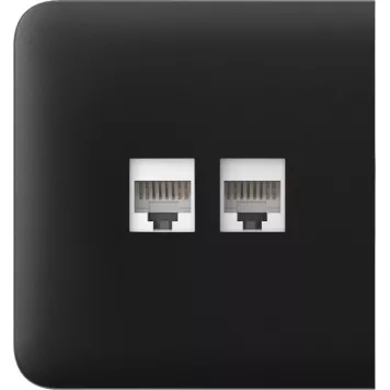 Бічна панель для вбудованої інтернет-розетки Ajax SideCover (LAN) Black (126212.319.BL)-3