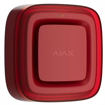 Беспроводной адресный пожарный оповещатель светозвуковой Ajax EN54 FireProtect (Sounder/VAD) Jeweller Red (118601.279.RD1)-1
