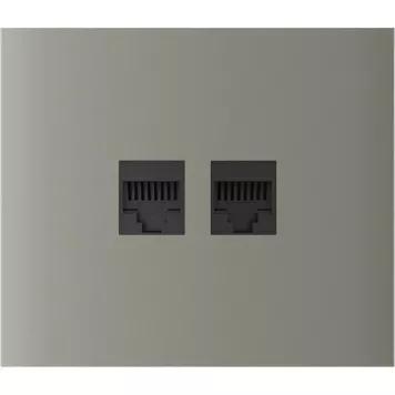 Центральна панель для вбудованої інтернет-розетки Ajax CenterCover (LAN) vertical Olive (126210.318.OL)-0