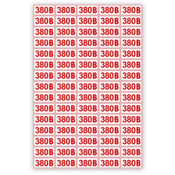 Знак Напряжение 380 вольт 10*20 с-к пленка лист А4 с-к пленка (артикул: 000082932)-0