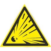 Знак Осторожно ! Опасность взрыва 150мм с-к пленка (артикул: 000018936)