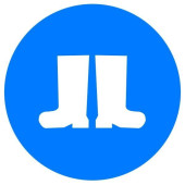 Знак Работать в защитной обуви! d-250 пластик ПВХ (артикул: 000019193)