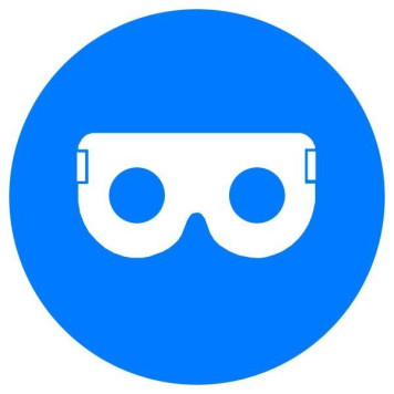 Знак Працювати в захисних окулярах! d-150 пластик ПВХ (артикул: 000019116) Знак Працювати в захисних окулярах! d-150 пластик ПВХ (артикул: 000019116)-0